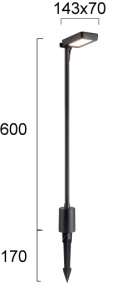 Lampa exterior LED 3000K Diego 4293300 - Img 3