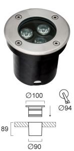 Lampa exterior LED 3100K Lotus 4186800 - Img 2