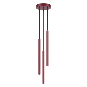 Lampă suspendată ARCHE 3P burgund