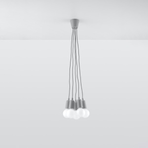 Lampă suspendată DIEGO 5 Gri - Img 2