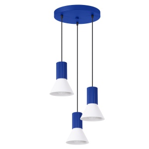 Lampă suspendată ESTRIA 3P alb/ultramarin - Img 2