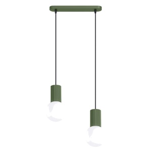 Lampă suspendată HALO 2L verde măsliniu