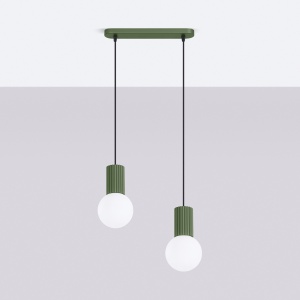 Lampă suspendată HALO 2L verde măsliniu - Img 2