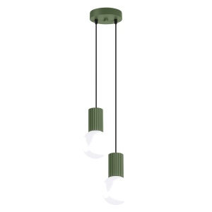 Lampă suspendată HALO 2P verde măsliniu