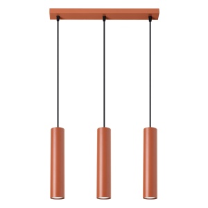 Lampă suspendată LAGOS 3L Ocru Rosu - Img 1