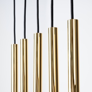 Lampă suspendată PASTELO 5L Auriu lucios - Img 4