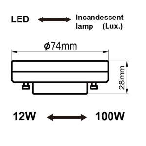 LED GX53 12W 3000K 930lm GX53 BULBS R09248 - Img 2