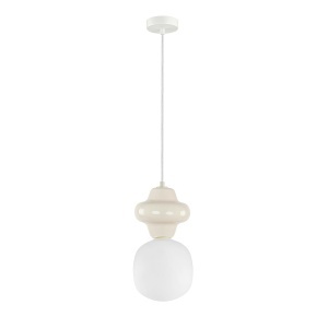 Lustra Alb - Crem E14 1 bec Latera