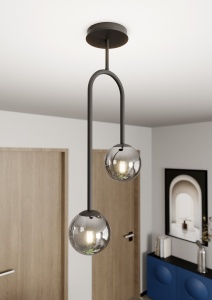 Lustra ATRIA 2 Negru GRAFIT - Img 2