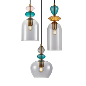 Lustra Busco Multicolor 3xE27 fumuriu - Img 2