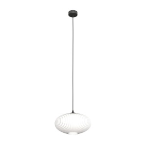 Lustra COCO 1 Negru sticla alba