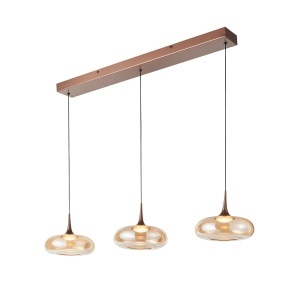 Lustra Cupru LED 3 becuri Tenele - Img 3