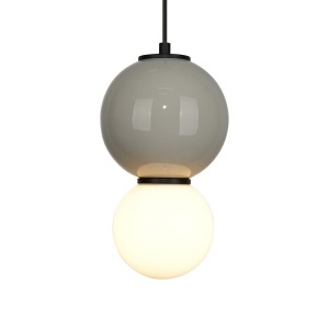Lustra Gri - Alb LED becuri Pieve - Img 4