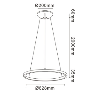 Lustra LED 40+15W RIUMAR 8673 - Img 2