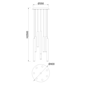 Lustra LED 48W 3000K CALA 8082 - Img 2
