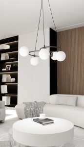 Lustra LIBRA 5 Negru OPAL - Img 3