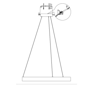 Lustra Midway Triangle Auriu LED 3000K - Img 4