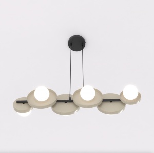Lustra MODEL 6 Negru Bej - Img 3