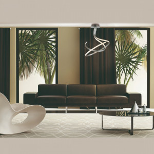 Lustra argintie, Lustra moderna argintie, Lustra argintie din metal, Lustra forma infinit, Lustra moderna argintie, Lustra living, Lustra living argintie, Lustra moderna, Lustra dormitor, Lustra dormitor argintie, Lustra metal, Lustra cu led, Lustra dimab