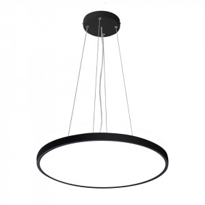 Lustra moderna neagra rotunda cu led Calvi d40
