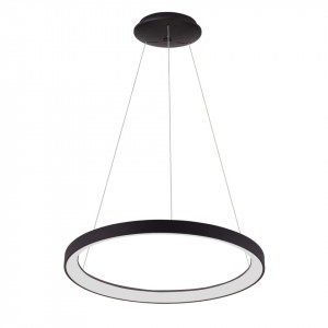 Lustra moderna neagra rotunda din metal cu led Vico d78
