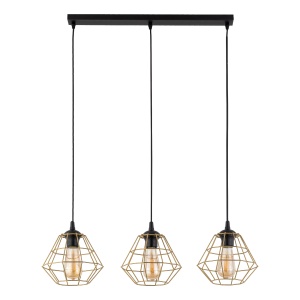Lustra Negru 3xE27 DIAMOND 4642TK