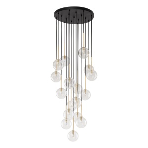 Lustra Negru Auriu 17xG9 NILOS 5945TK - Img 1