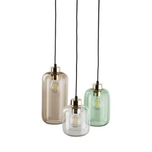 Lustra Negru Auriu 3xE27 MARCO 3325TK - Img 3