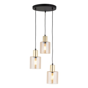 Lustra Negru Auriu 3xE27 SIERRA 6667TK - Img 1