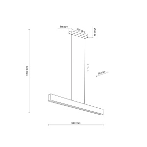 Lustra Negru Bej 1xLED TEO 6615TK - Img 2