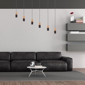 Lustra Negru Bej 6xGU10 ELIT 6312TK - Img 2