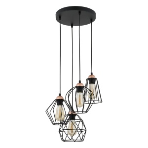 Lustra Negru Cupru 4xE27 GALAXY 1643TK - Img 1