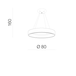 Lustra SOLVENT R PENDANT 80 Gri + Telecomanda - Img 2