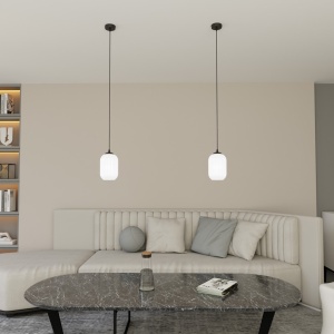 Lustra VERDI 1 Negru OPAL - Img 2