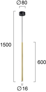 Pendul LED 3000K Zenia 4291101 - Img 3