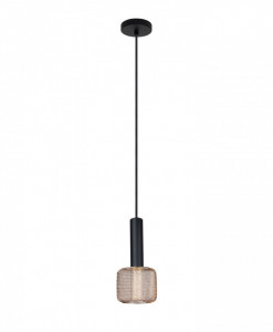 Pendul Mesh Maxlight Negru -P0438   Culoare: Negru si Auriu  Dimensiuni: Diametru 9cm, Inaltime 150cm (max)  Material structura: Metal si Acril  Becuri: 1 x 5W LED, 450 LM, CRI 80+, 3000K