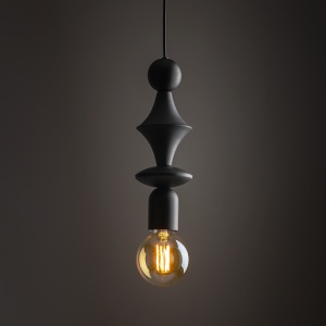 Pendul Negru 1xE27 TOWER 10871TK - Img 2