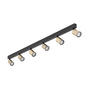Plafoniera/ Aplica perete Negru Auriu 6xGU10 TOP 5970TK - Img 1