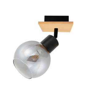 Plafoniera Barel Negru si bej 1xE27