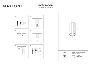 Plafoniera C106CL-01-GU10-B - Calipso - Img 2