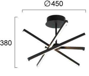 Plafoniera LED 3000K - 4000K - 6000K Ray 4301200 - Img 2