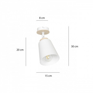 Plafoniera alba, Plafoniera alba metal, Plafoniera din metal, Plafoniera hol, Plafoniera dormitor, Plafoniera bucatarie, Aplica tavan, Aplica tavan alba, Aplica tavan metal