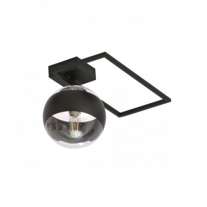 Plafoniera neagra, Plafoniera neagra metal, Plafoniera din metal, Plafoniera hol, Plafoniera dormitor, Plafoniera bucatarie, Aplica tavan, Aplica tavan neagra, Aplica tavan metal