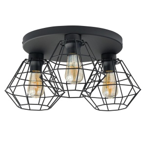 Plafoniera Negru 3xE27 DIAMOND 6205TK