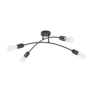 Plafoniera Negru 4xE27 HELIX 4687TK - Img 1