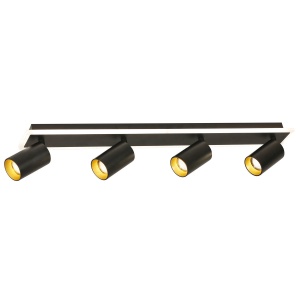 Spot aplicat Plafoniera Parma Negru 4xGU10 plus LED - Img 1