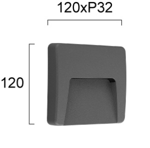 Aplica perete exterior LED 3000K Cop 4308900 - Img 3
