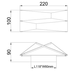 Aplica perete LED 10W 3000K FUJI 8157 - Img 2