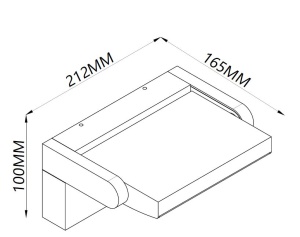 Aplica perete LED W/SENSOR 20W 3000K Alb Cupru 8472 - Img 2