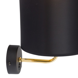Aplica perete Negru Auriu 1xE27 VEGA 4663TK - Img 4